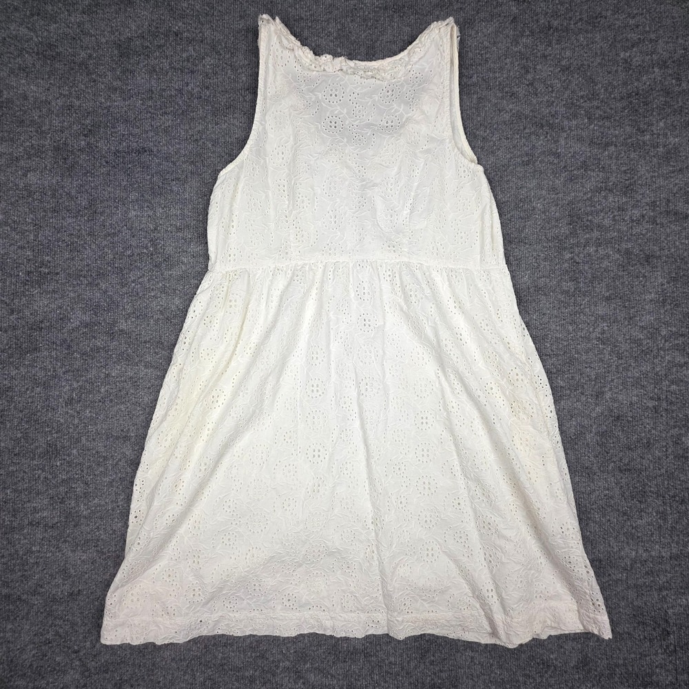 Stetson Western Dress Women XL White Sleeveless Lace Cottond Line Prarie Peasant - Picture 3 of 11